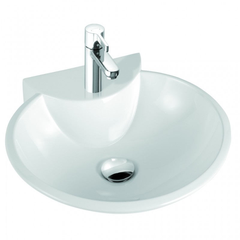 Раковина для ванної Marmorin Disa 50х48 см литий камінь білий 130 050 020 xx x