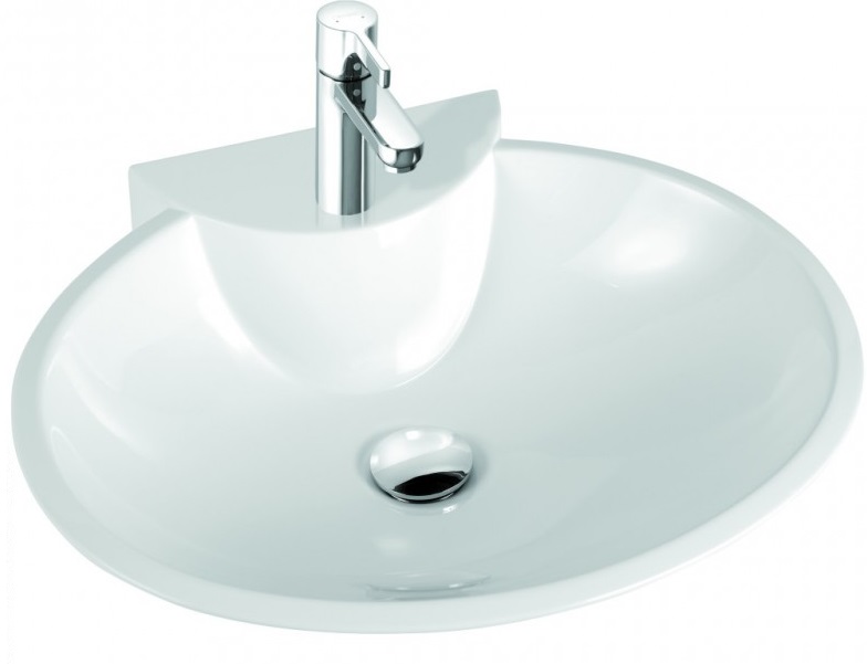 Раковина для ванної Marmorin Disa 60х52 см литий камінь білий 130 060 020 xx x