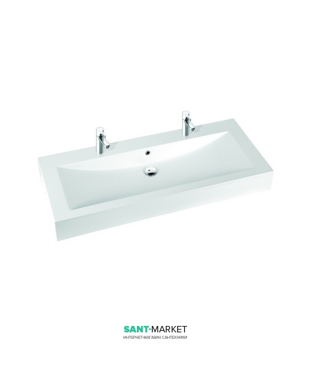 Раковина для ванної на тумбу подвійна Marmorin колекція Ceto біла 170 130 022 xx x