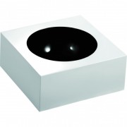 Раковина для ванной Marmorin Rea 40х40 см литой камень белый с черной чашей 202 040 020 xx x