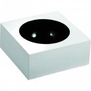 Раковина для ванної Marmorin Rea 40х40 см литий камінь білий з чорною чашею 202 040 020 xx x