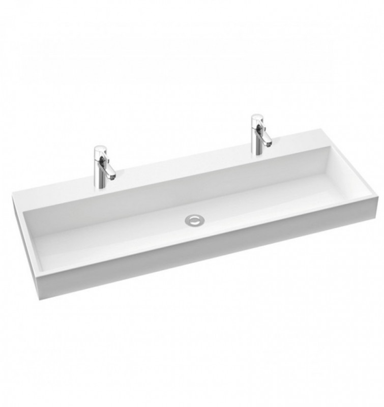 Раковина для ванної накладна подвійна Marmorin колекція Teo біла 641 120 0xx xx x