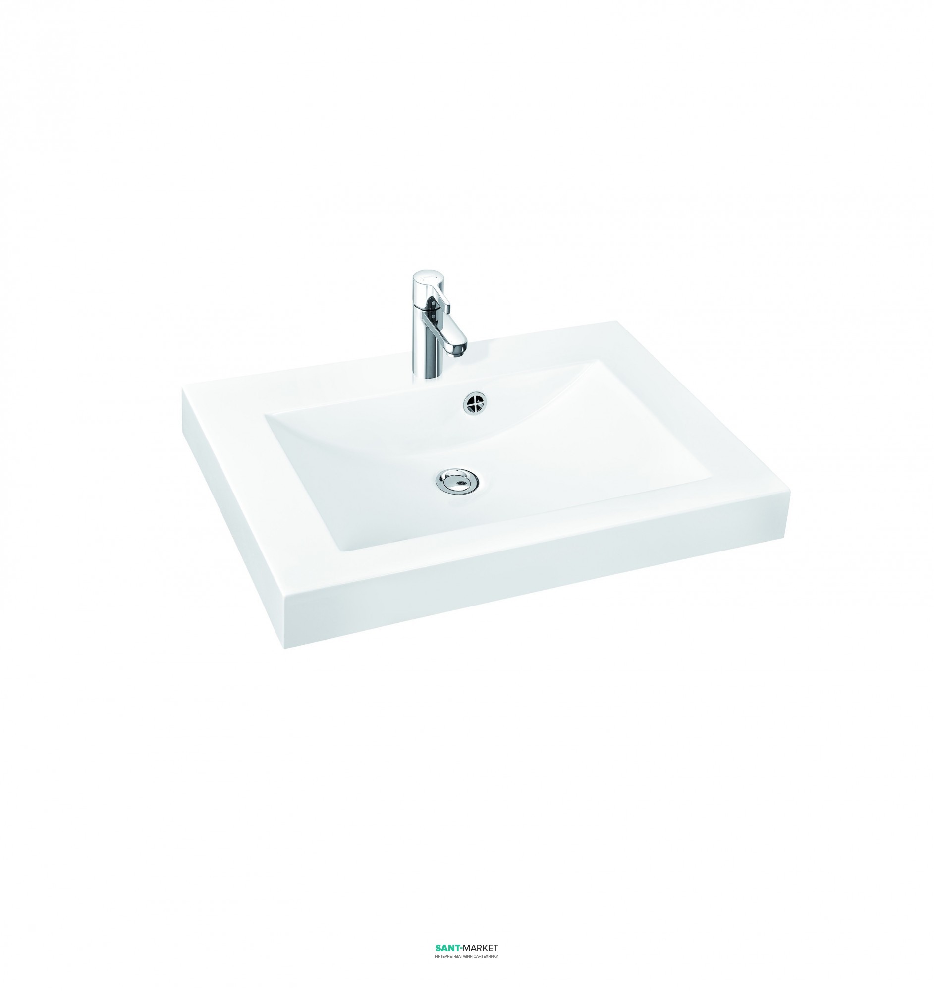 Раковина для ванної на тумбу Marmorin колекція Moira Bis біла 280 060 022 xx x