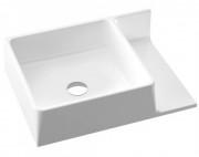 Раковина для ванної Marmorin Thin 55х40 см з полицею литий камінь білий 632 055 720 хх х