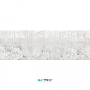 Плитка настінна Kale Etoile Floral White-Grey Rectified Rm-7207R 25х75