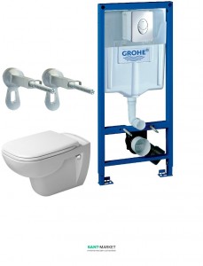 Набор:Rapid SL Набор 3 в 1 Унитаз консольный Duravit D-code + крышка 387220A1