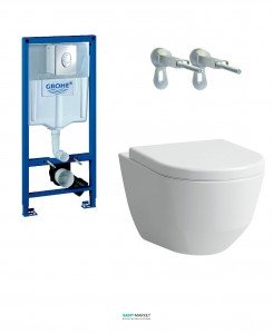 Набір: Rapid SL Набір 3 в 1 + клавіша + Унітаз консольний Laufen PRO + кришка Soft-Close 38721956