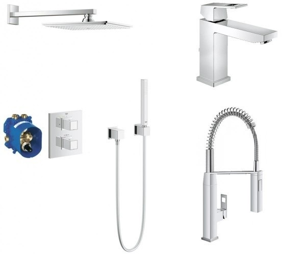 Набор смесителей для душа Grohe Eurocube хром 345313