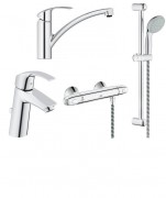 Набор смесителей для ванны Grohe Grohtherm 1000 хром 341325