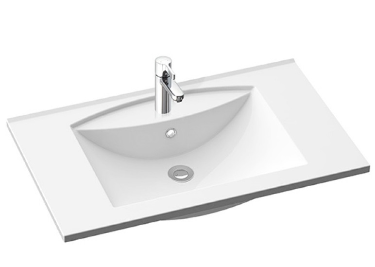 Раковина для ванной Marmorin Larissa 80х48 см литой камень белый 300 080 020 xx x