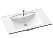 Раковина для ванної Marmorin Larissa 80х48 см литий камінь білий 800 біла 300 080 020 xx x