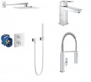 Набор смесителей для душа Grohe Eurocube хром 345313