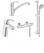 Набор смесителей для ванны Grohe Grohtherm 1000 хром 341325