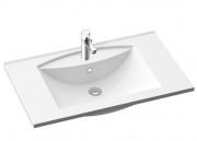 Раковина для ванної Marmorin Larissa 80х48 см литий камінь білий 800 біла 300 080 020 xx x