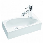 Раковина для ванной Marmorin Elara 1 40х20 см литой камень белый 390 040 020 xx x