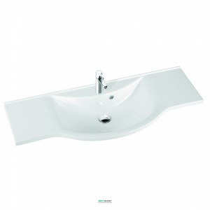 Раковина для ванної підвісна умивальник-стільниця Marmorin Pamona 120 біла 320 121 022 xx x