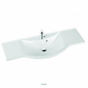 Раковина для ванной подвесная умывальник-столешница Marmorin Pamona 120 белая 320 121 022 xx x