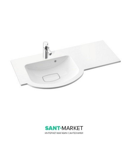 Раковина для ванной на тумбу умывальник-столешница Marmorin Emma 90 левосторонняя 639 090 7xx xx x
