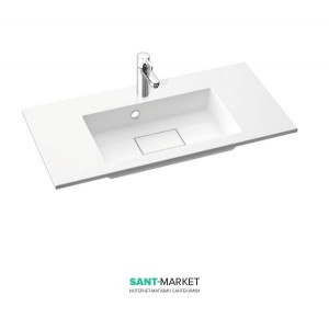 Раковина для ванной на тумбу умывальник-столешница Marmorin коллекция Lira белая 640 080 0xx xx x
