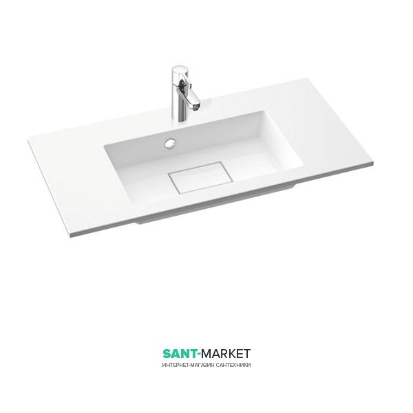 Раковина для ванної на тумбу умивальник-стільниця Marmorin колекція Lira біла 640 080 0xx xx x