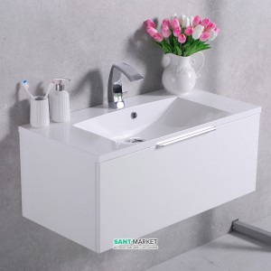 Тумба подвесная Буль-Буль Bermuda 895х454х370  с раковиной Amelia 900 белый 10409012200 