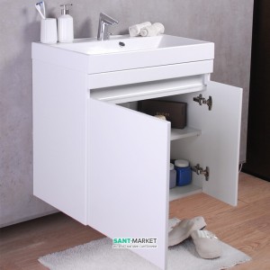 Тумба підвісна Буль-Буль Sheldon 695х450х710 з раковиною Signe 700 білий Sheldon 700 Б Sig