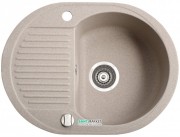 Мийка для кухні овальна Буль-Буль Yuta обертаємося врізна Маграніт пісочний 102067001