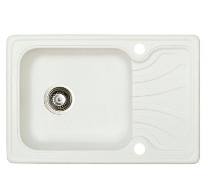 Мойка для кухни прямоугольная Буль-Буль Filadelfia​ оборачиваемая врезная Магранит белый 103060001