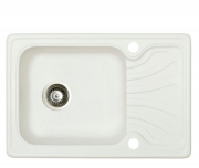 Мойка для кухни прямоугольная Буль-Буль Filadelfia​ оборачиваемая врезная Магранит белый 103060001