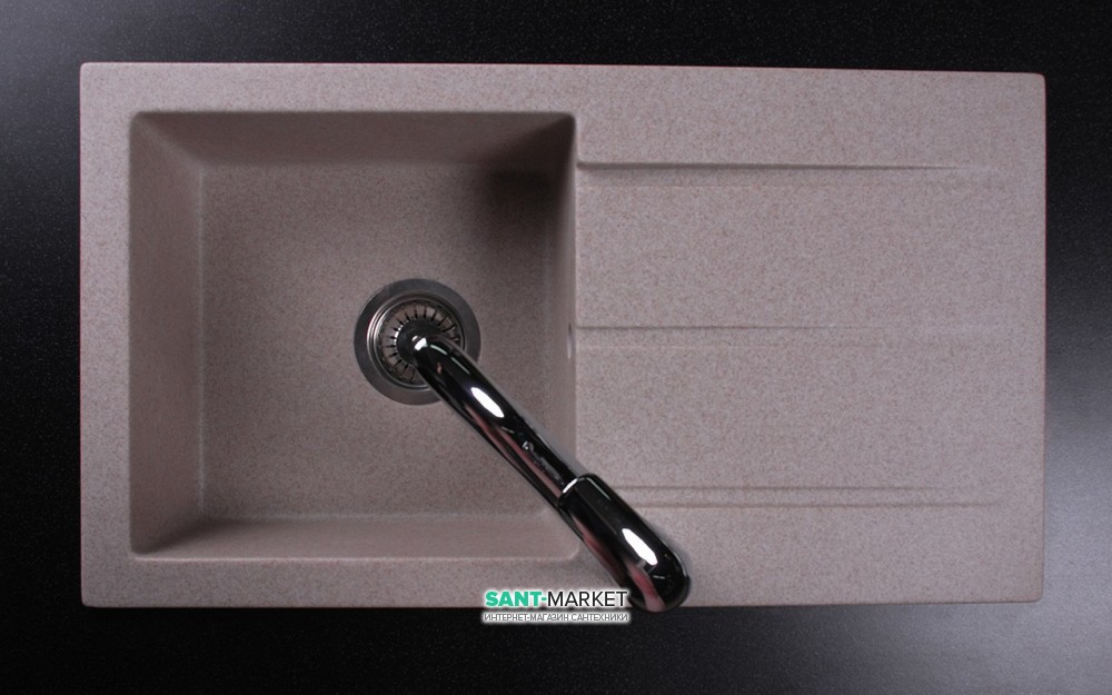 Мойка для кухни прямоугольная Буль-Буль Tennessee врезная Магранит песочный 106087001