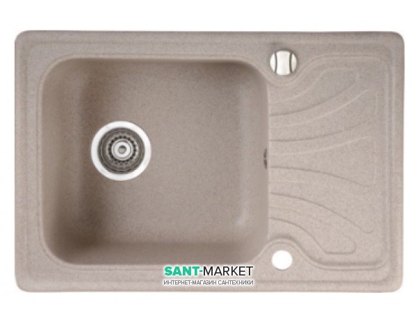 Мойка для кухни прямоугольная Буль-Буль Filadelfia​ оборачиваемая врезная Магранит песочный 103067001