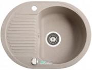 Мойка для кухни овальная Буль-Буль Yuta оборачиваемая врезная Магранит песочный 102067001