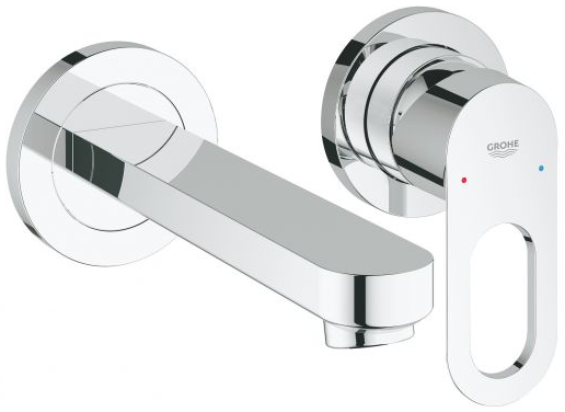 Смеситель для раковины однорычажный настенный Grohe коллекция BauLoop хром 20289000