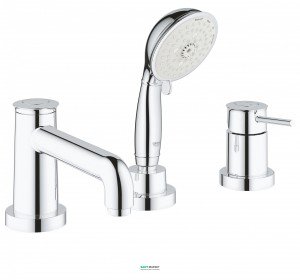 Смеситель однорычажный на борт ванны с душем Grohe коллекция BauClassic 2511800A