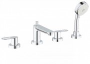 Смеситель двухвентильный на борт ванны с душем Grohe коллекция BauLoop хром 2511900A