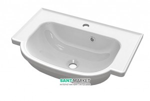 Раковина для ванной подвесная умывальник-столешница Буль-Буль коллекция Alva белая 3006101