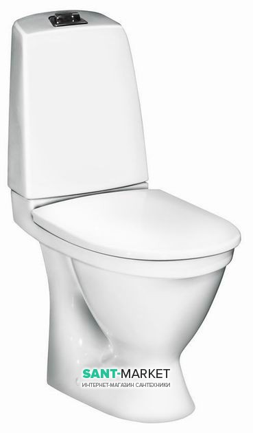 Унітаз-компакт підлоговий Gustavsberg Nautic c сидінням soft close 5510 + 9M26S101