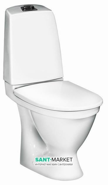 Унитаз-компакт напольный Gustavsberg Nautic c сиденьем soft close 5510 + 9M26S101