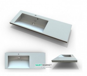 Раковина для ванної вбудована Буль-Буль колекція Peggy біла 3613301