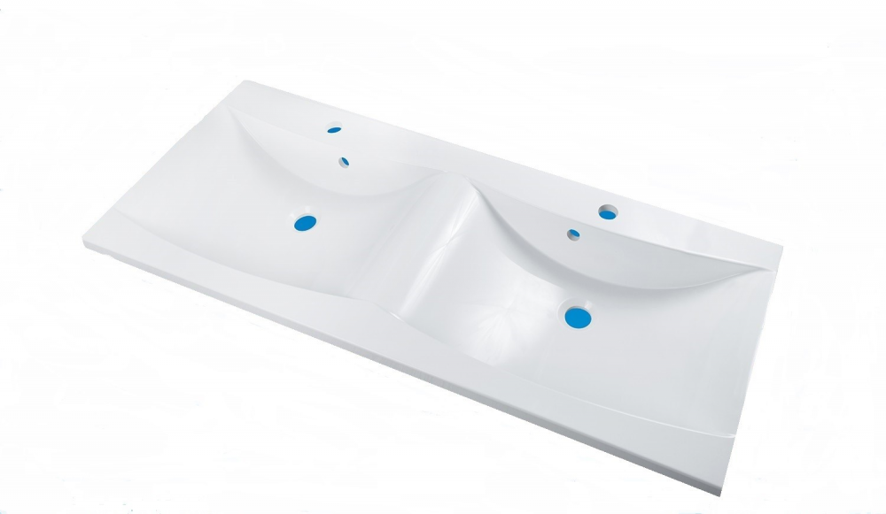 Раковина для ванної вбудована подвійна Буль-Буль колекція Lucia біла 1312201