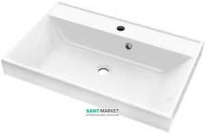 Раковина для ванної вбудована Буль-Буль колекція Signe біла 0407101