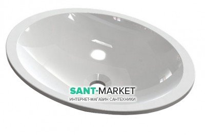 Раковина для ванної вбудована Буль-Буль колекція Pat біла 3305101