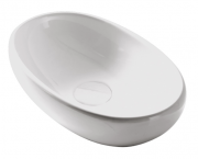 Раковина для ванной Galassia Ergo накладная овальная без отверстия перелива белый 7106