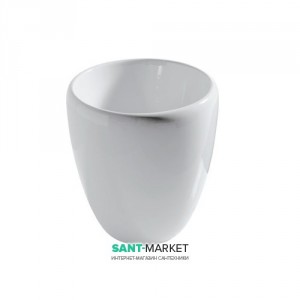 Раковина для ванної Galassia Ergo накладна кругла без отвору переливу білий 7104