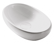 Раковина для ванної Galassia Ergo накладна овальна без отвору переливу білий 7106