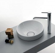 Раковина для ванної Galassia Ergo врізна кругла без отвору переливу білий 7117