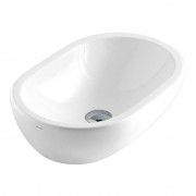 Раковина для ванной Galassia Midas накладная овальная без отверстия перелива белый 5233