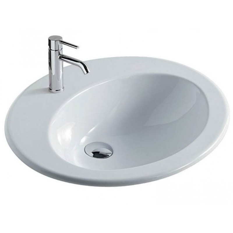 Раковина для ванної Galassia Eloise врізна з отвором під змішувач овальна білий 6000