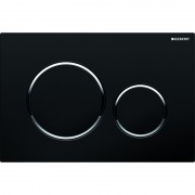 Смывная клавиша Geberit Sigma20 24.6х16.4х1.3 черный/глянцевый хром/черный 115.882.KM.1