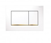Смывная клавиша Geberit Sigma30 24.6х16.4х1.2 белый/позолота/белый 115.883.KK.1